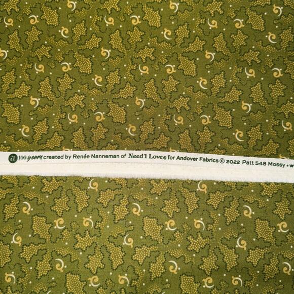 Gingerlily Green Mossy - Renee Nanneman of Need'l Love - Andover Fabrics - 1 Yd - Picture 5 of 6